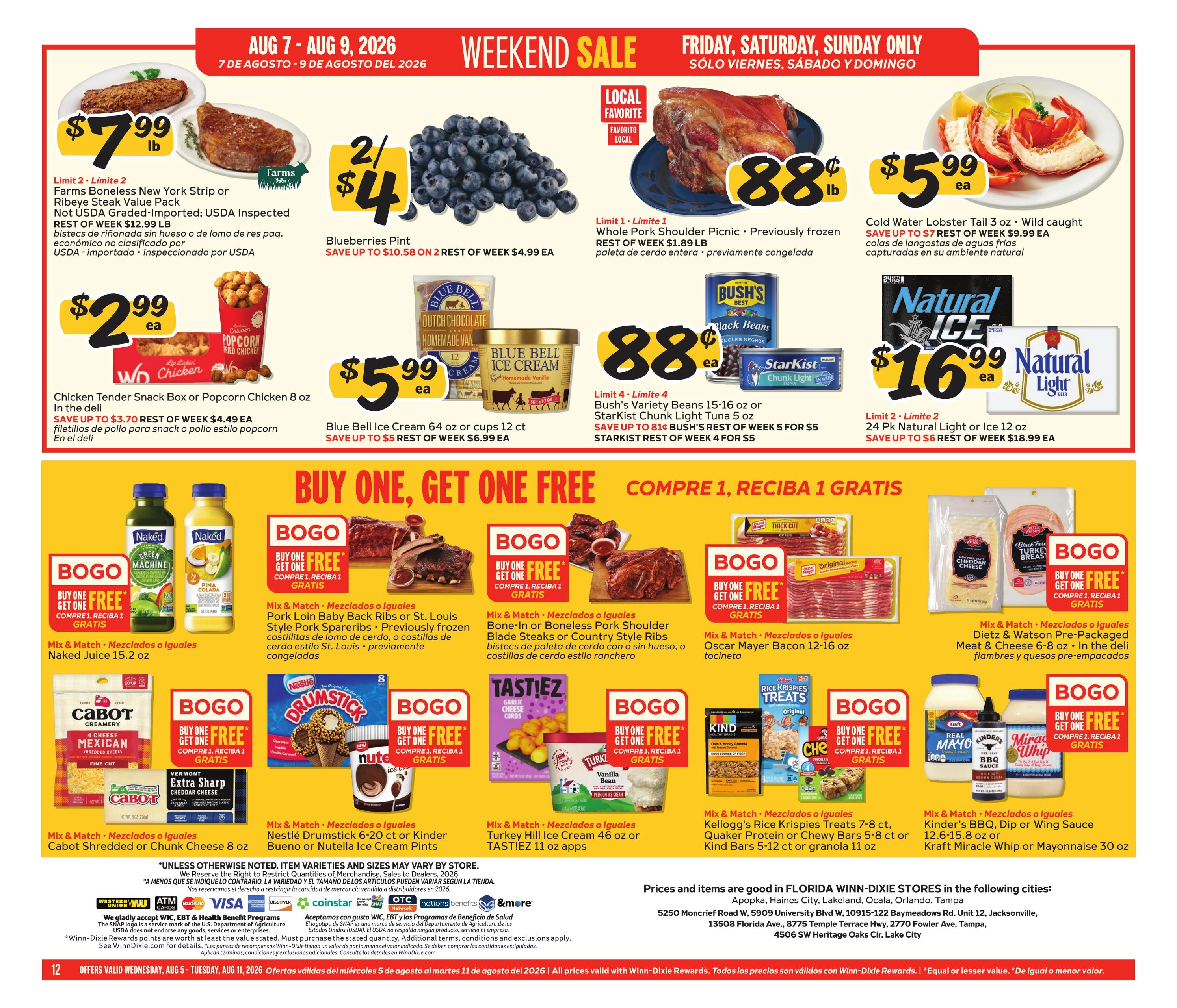 Winn-Dixie (Clarcona Area, FL) Weekly Ad August 5 - 11, 2026