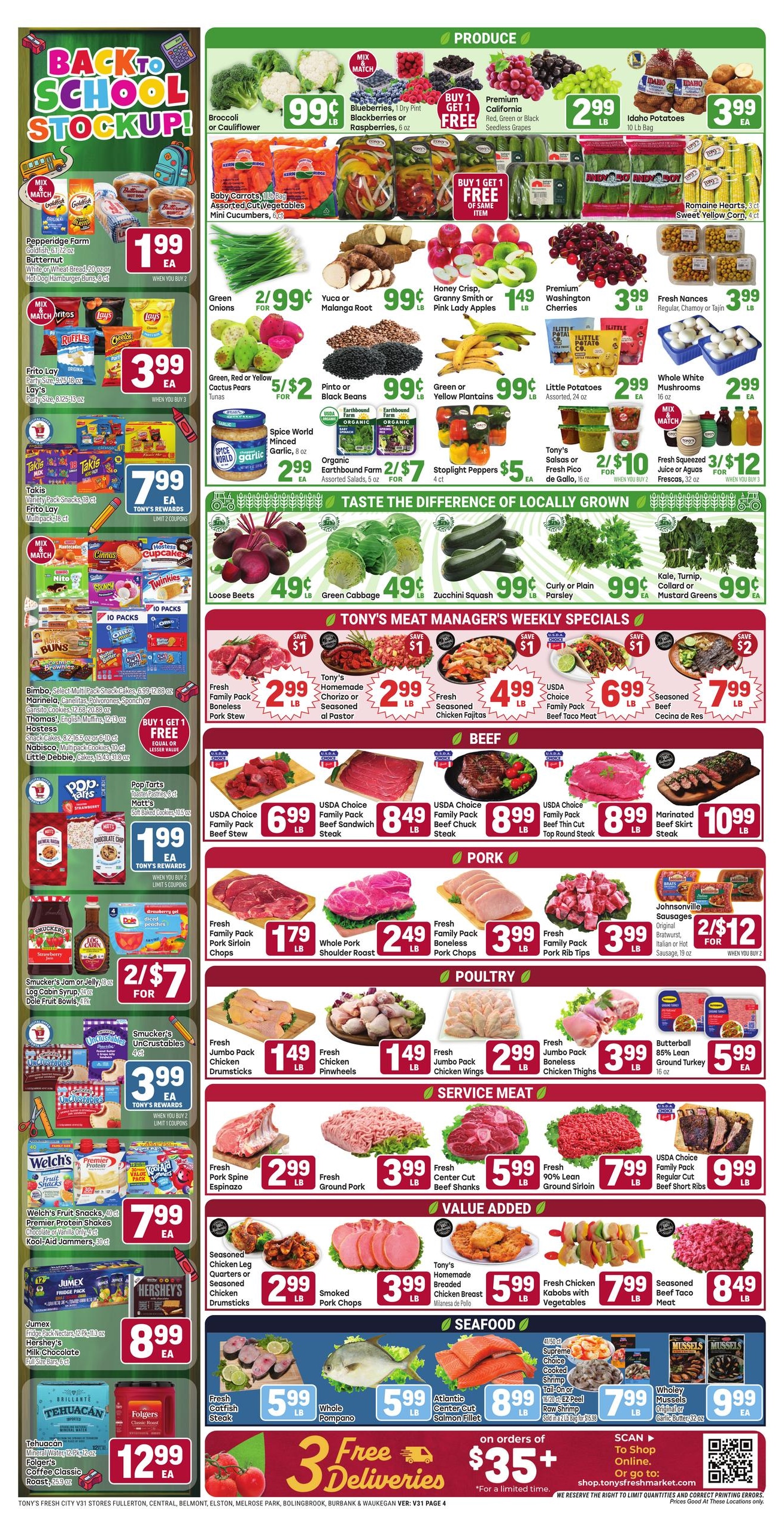 Tony's Fresh Market (Aurora–Downers Grove Area, IL–IN) Weekly Ad August 5 - 11, 2026