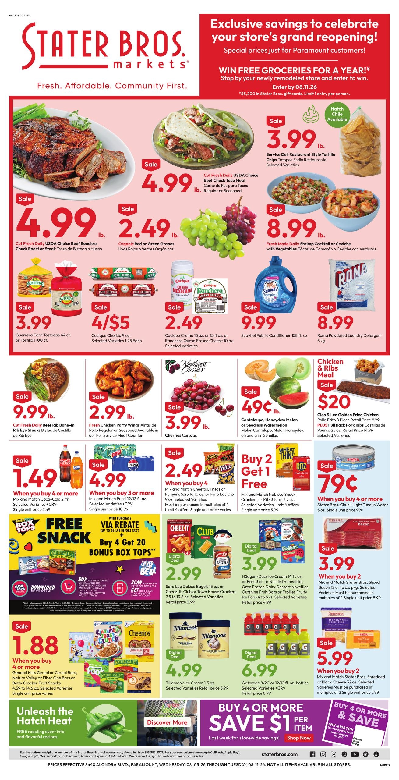 Stater Bros. Markets (Torrance–Carson Area, CA) Weekly Ad August 5 - 11, 2026