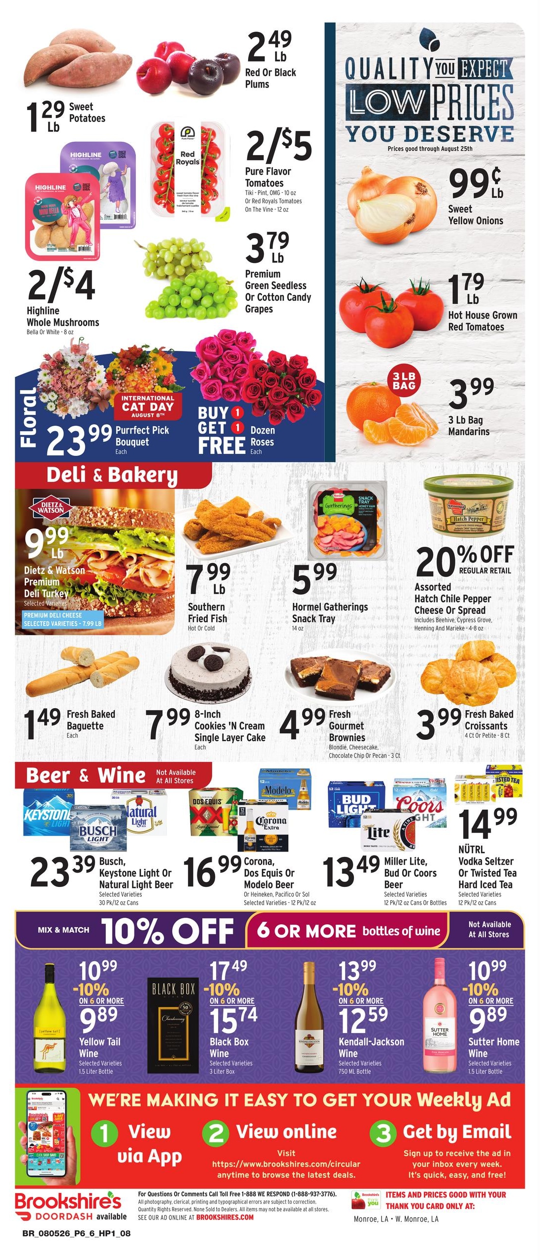 Brookshire's (Monroe–Fairbanks Area, LA) Weekly Ad August 5 - 11, 2026