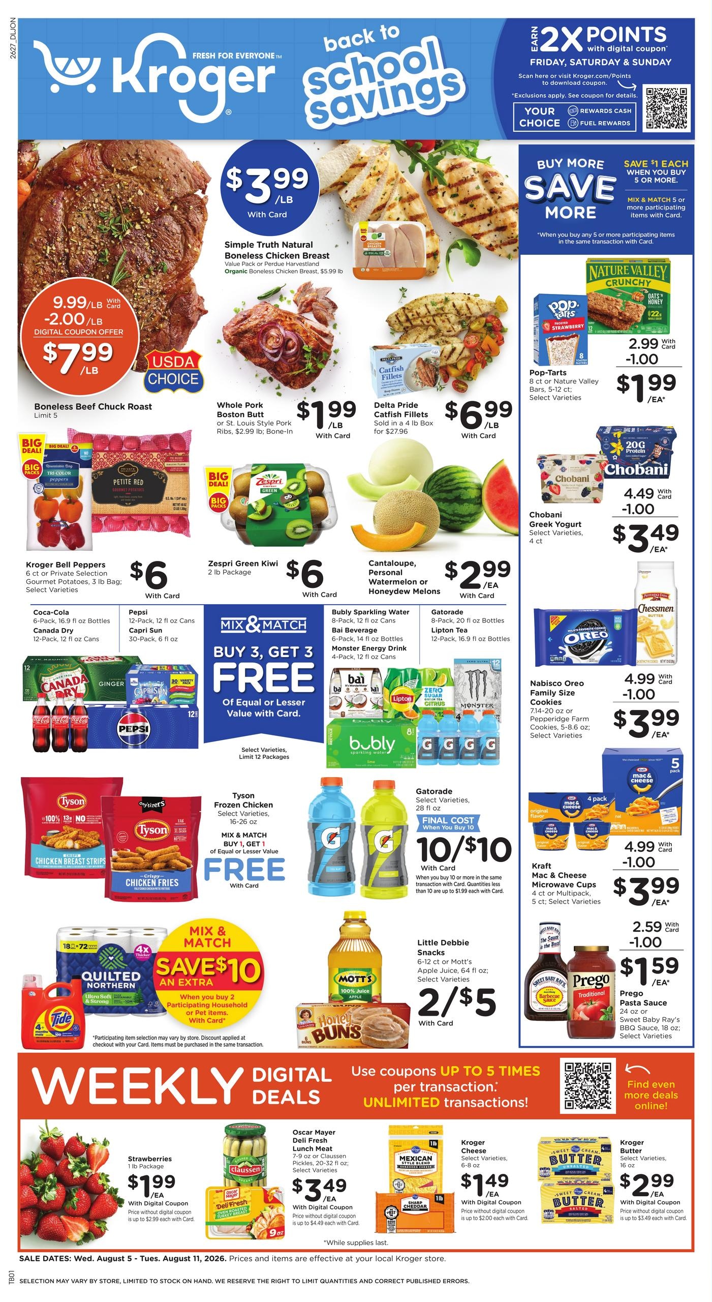 Kroger (Jonesboro–Sedgwick Area, AR) Weekly Ad August 5 - 11, 2026