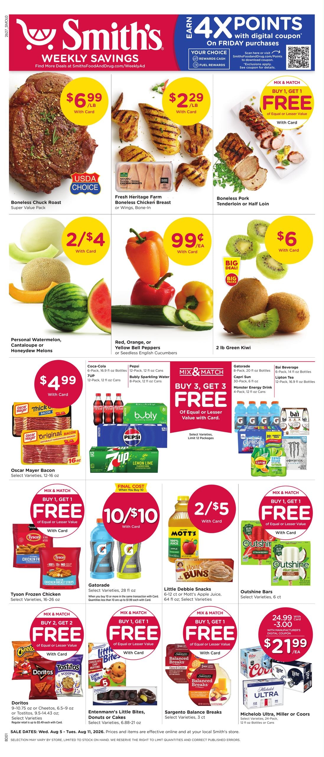 Smith's (Riverton Area, WY) Weekly Ad August 5 - 11, 2026