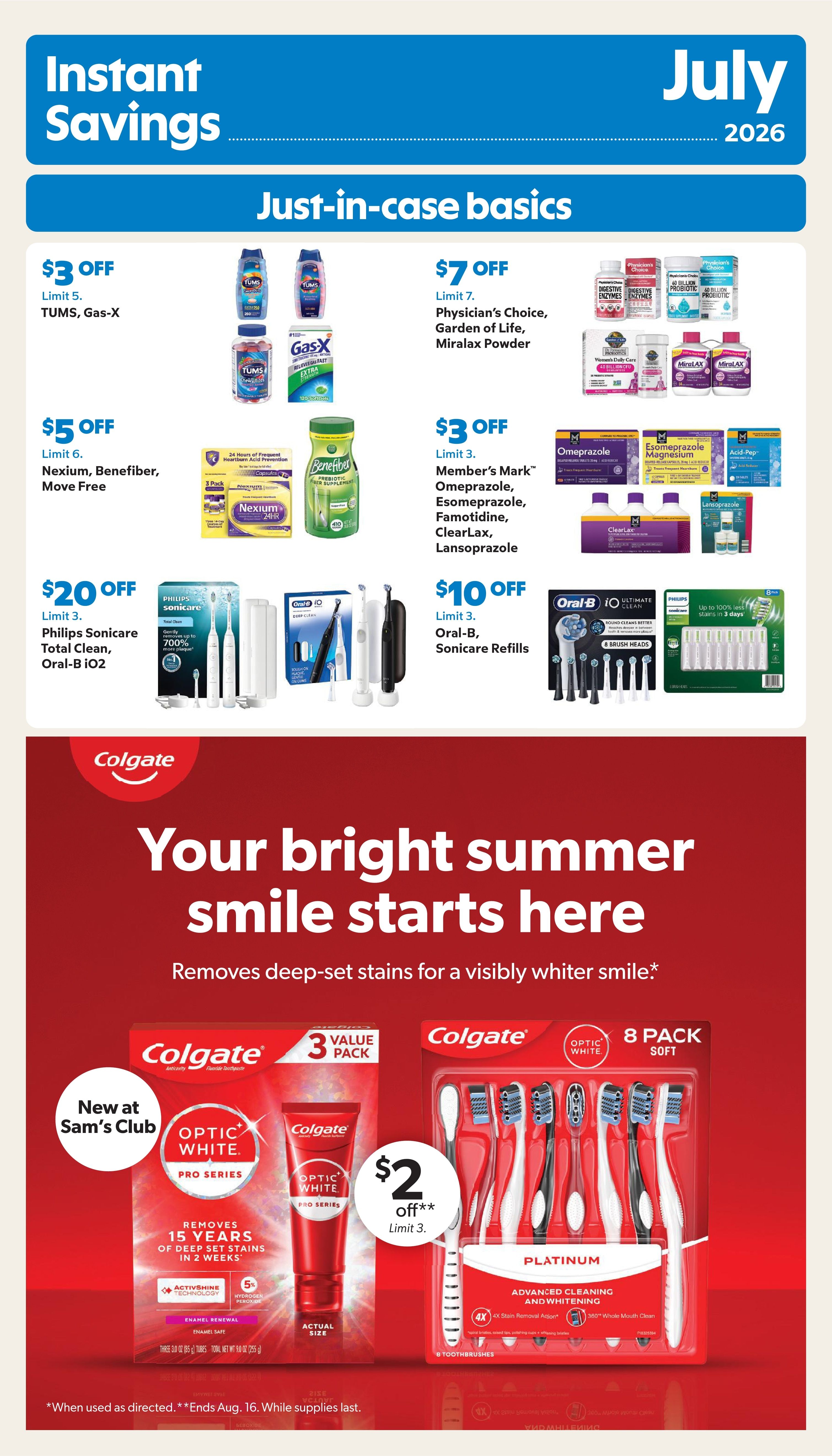 Sam's Club Instant Savings Book Weekly Ad July 16 - August 16, 2026