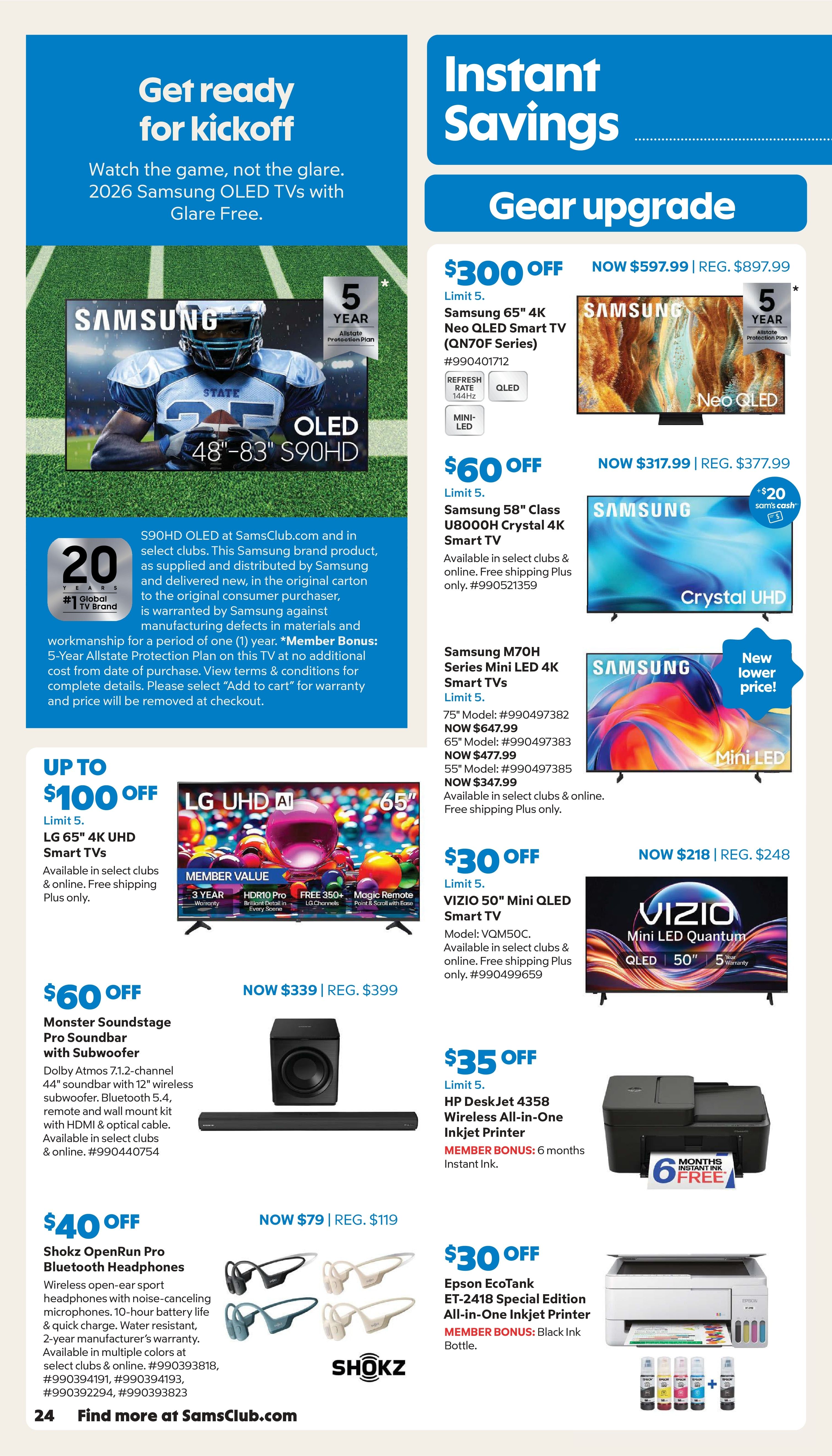 Sam's Club Instant Savings Book Weekly Ad July 16 - August 16, 2026
