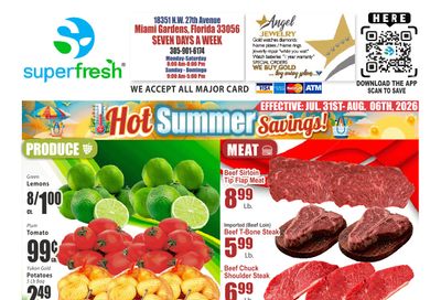 SuperFresh Supermarkets (Miami Gardens, FL) Weekly Ad July 31 - August 6, 2026