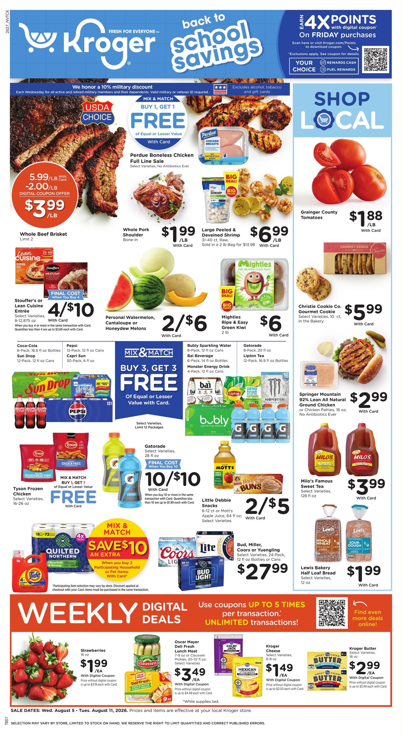 Kroger (Clarksville Area, TN) Weekly Ad August 5 - 11, 2026
