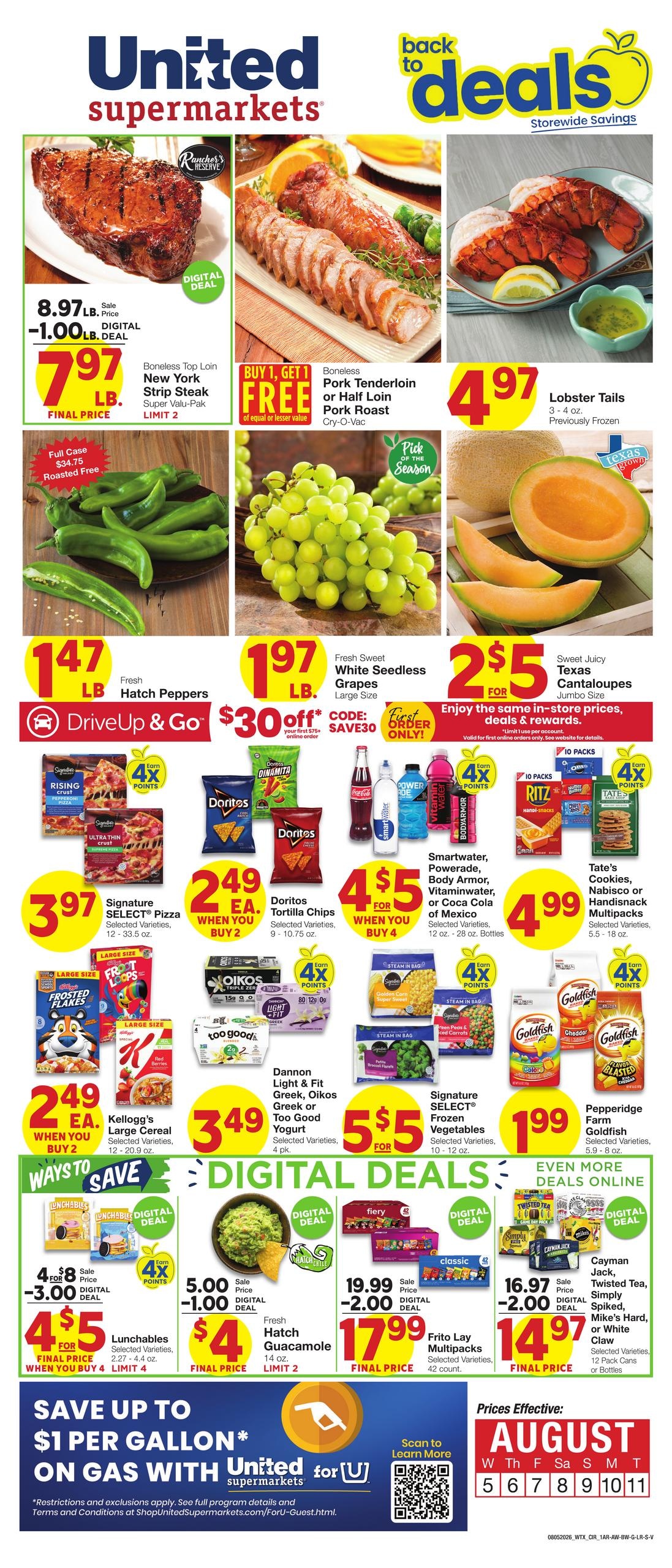 United Supermarkets (Clovis Area, NM) Weekly Ad August 5 - 11, 2026