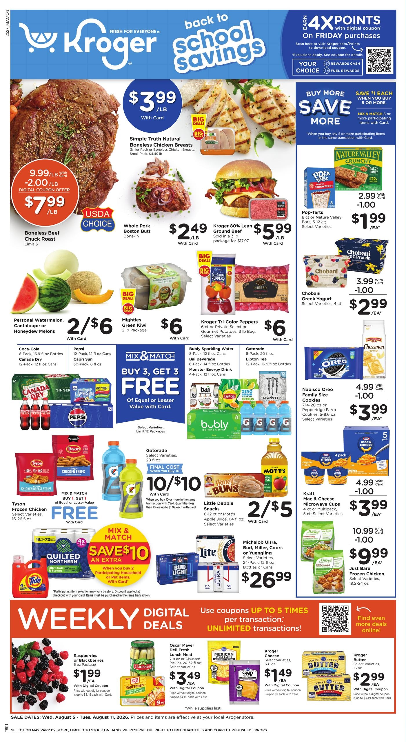 Kroger (Lewisburg Area, WV) Weekly Ad August 5 - 11, 2026