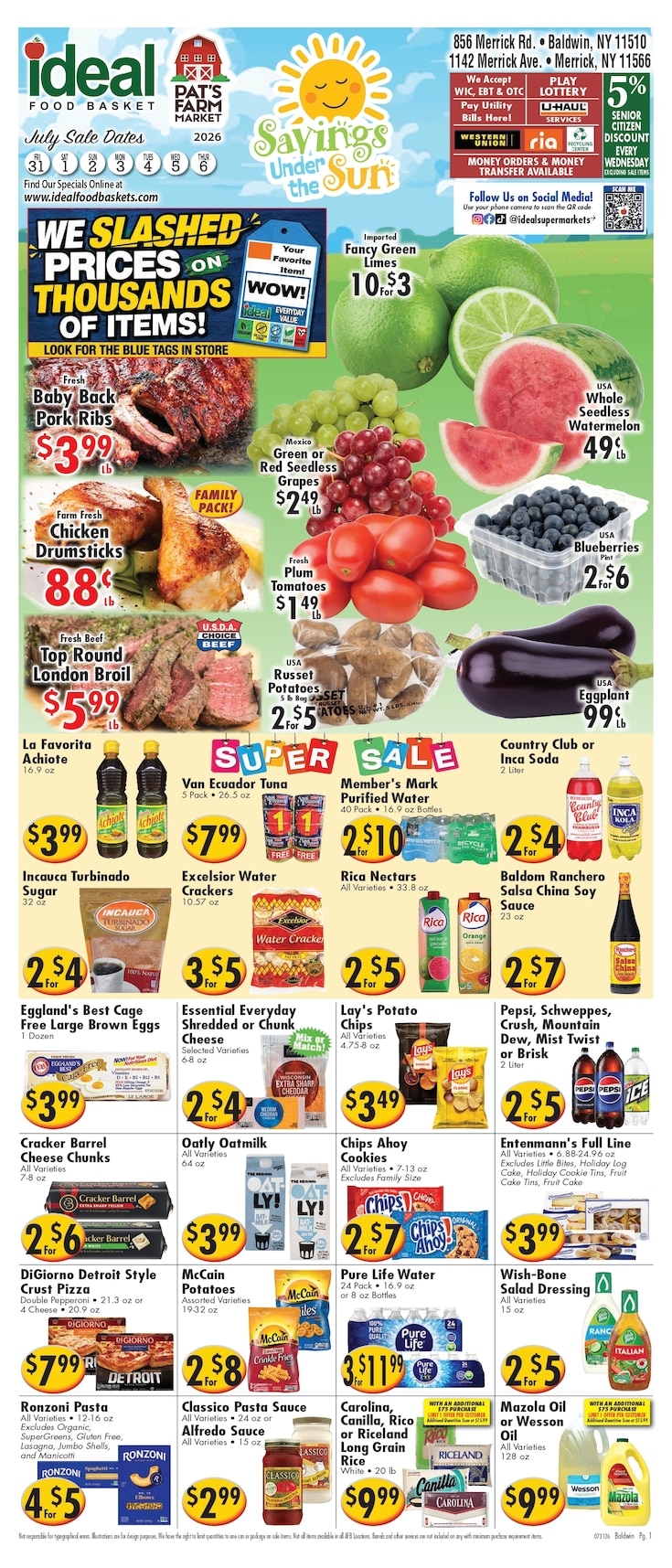 America's Food Basket (1142 Merrick Ave, Merrick, NY) Weekly Ad July 31 - August 6, 2026