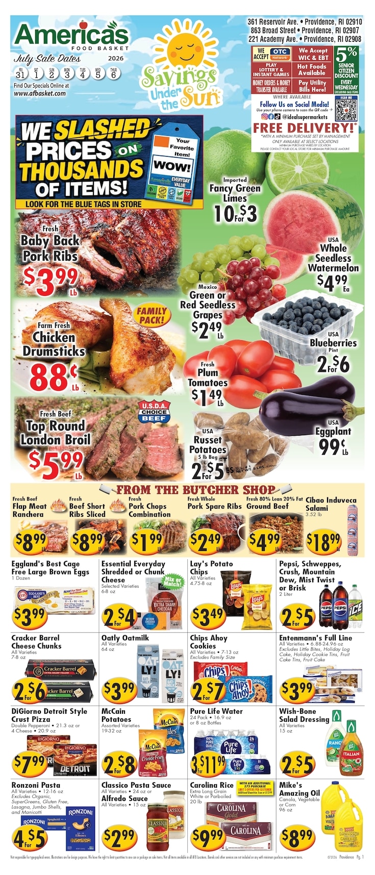 America's Food Basket (Rhode Island) Weekly Ad July 31 - August 6, 2026