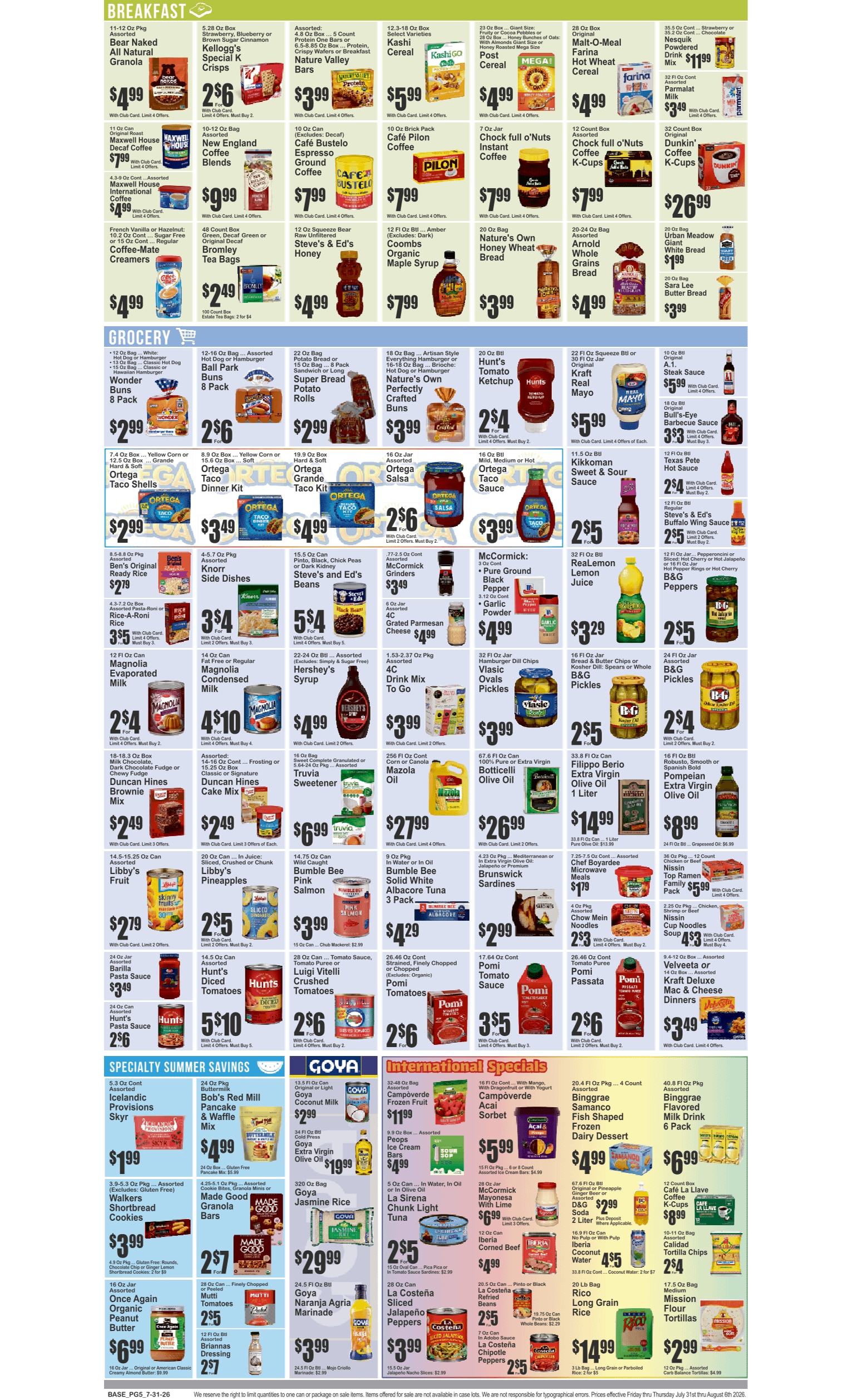 Food Universe (Hazleton, PA) Weekly Ad July 31 - August 6, 2026