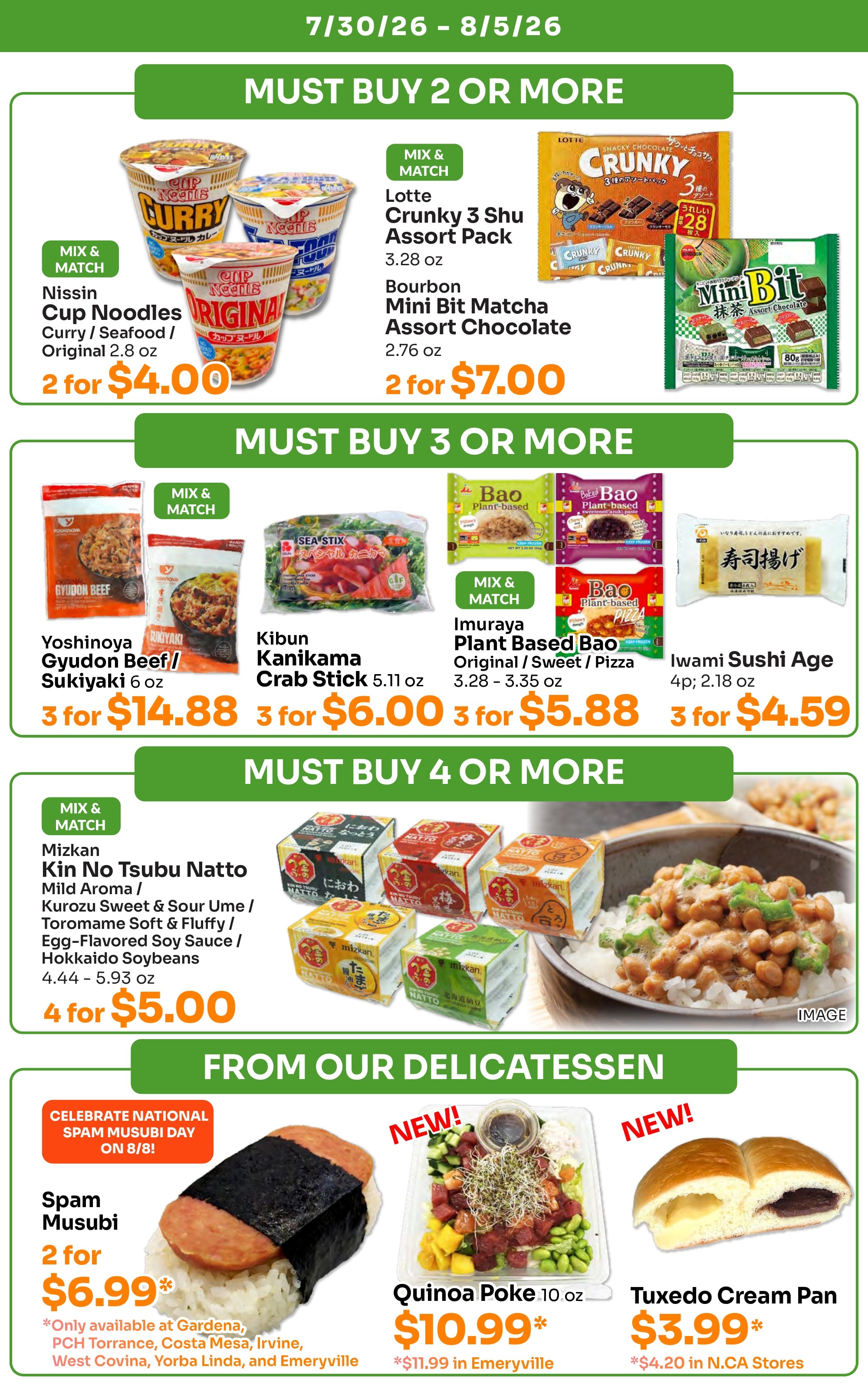 Tokyo Central and Marukai (California) Weekly Ad July 30 - August 5, 2026