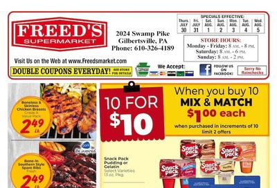 Freed's Market Weekly Ad July 30 - August 5, 2026