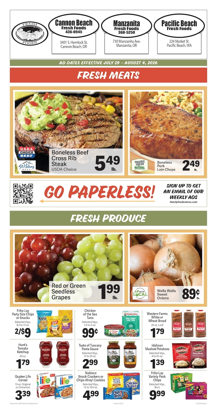 Fresh Foods Marketplace Weekly Ad July 29 - August 4, 2026