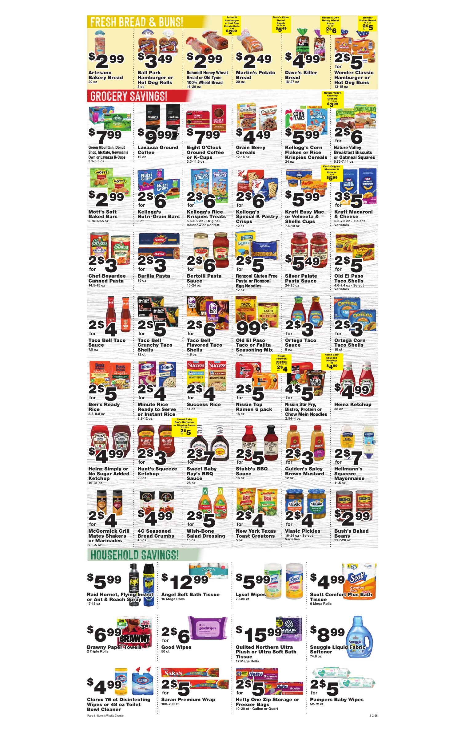 Boyer's Food Markets Weekly Ad August 2 - 8, 2026