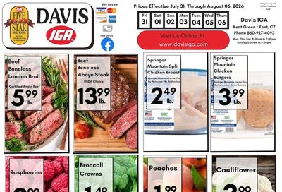 Davis IGA Weekly Ad July 31 - August 6, 2026