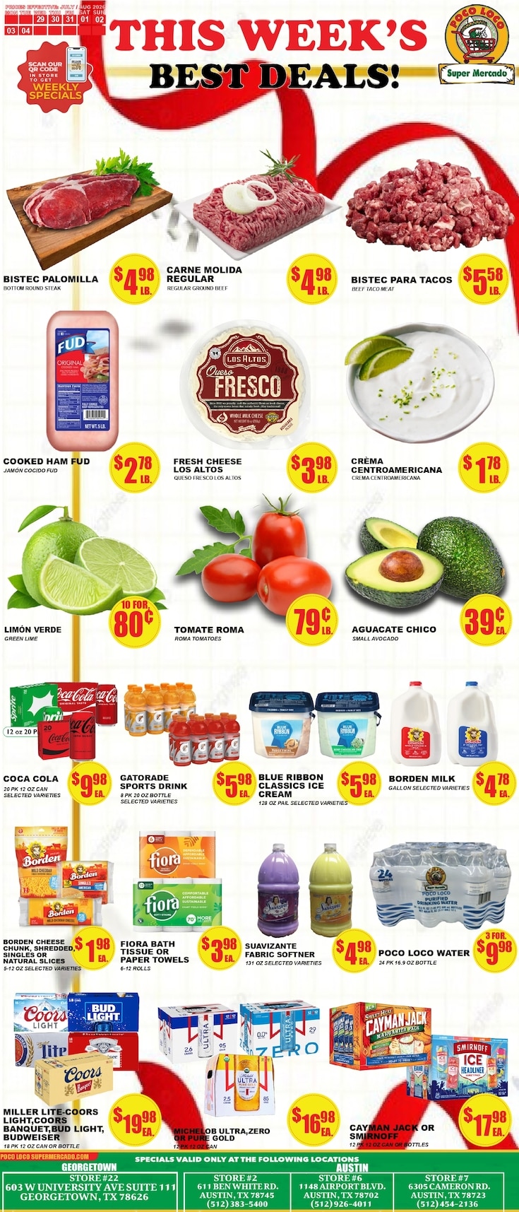 Poco Loco Supermercado (Texas) Weekly Ad July 29 - August 4, 2026