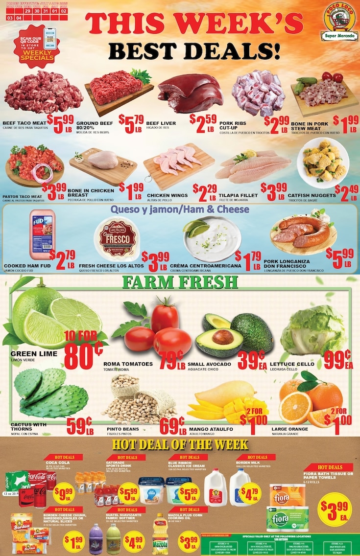 Poco Loco Supermercado (Texas) Weekly Ad July 29 - August 4, 2026