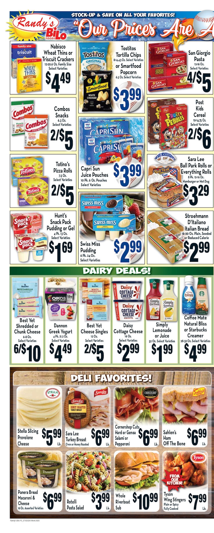 Randy's BiLo Weekly Ad July 30 - August 5, 2026