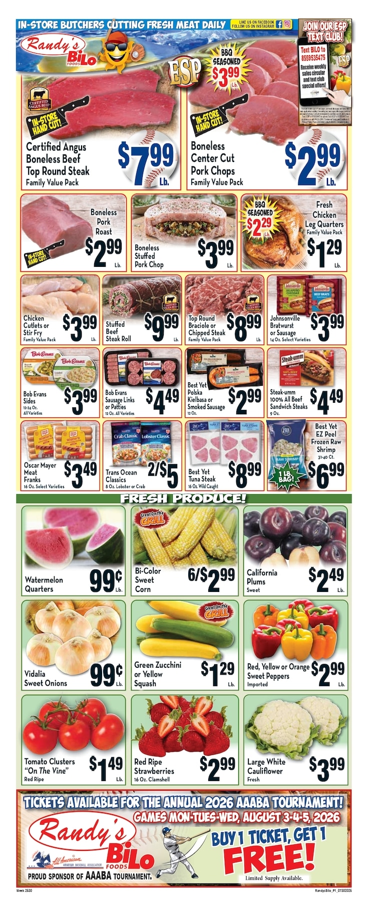 Randy's BiLo Weekly Ad July 30 - August 5, 2026