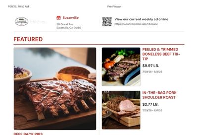 Susanville Supermarket IGA Weekly Ad July 29 - August 4, 2026