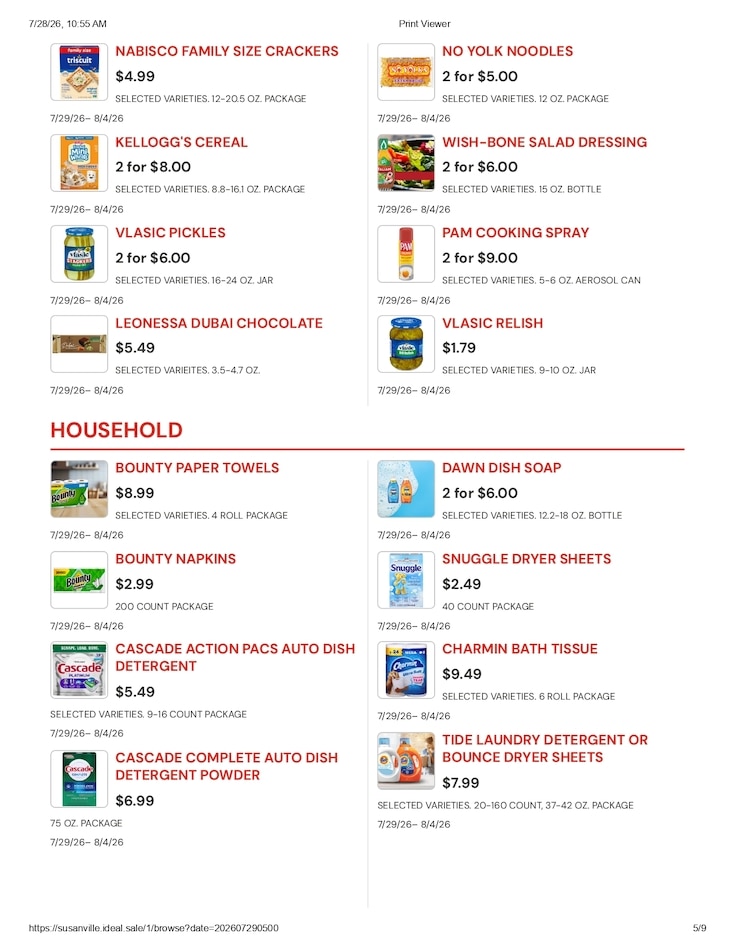 Susanville Supermarket IGA Weekly Ad July 29 - August 4, 2026