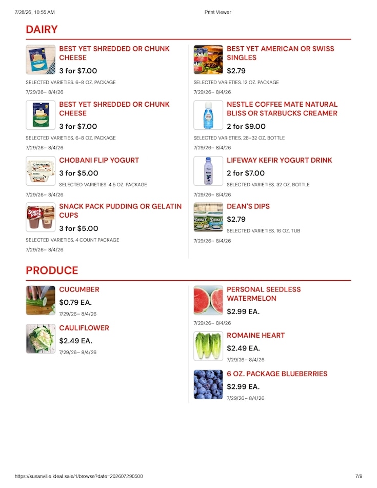 Susanville Supermarket IGA Weekly Ad July 29 - August 4, 2026