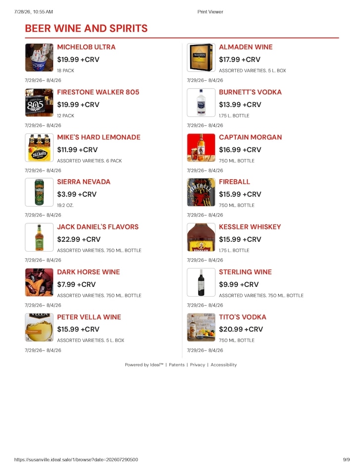 Susanville Supermarket IGA Weekly Ad July 29 - August 4, 2026