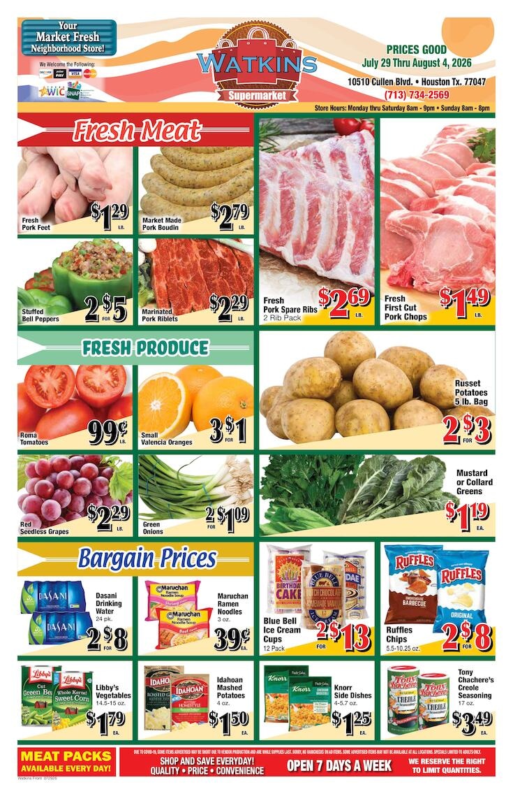 Watkins Supermarket Weekly Ad July 29 - August 4, 2026