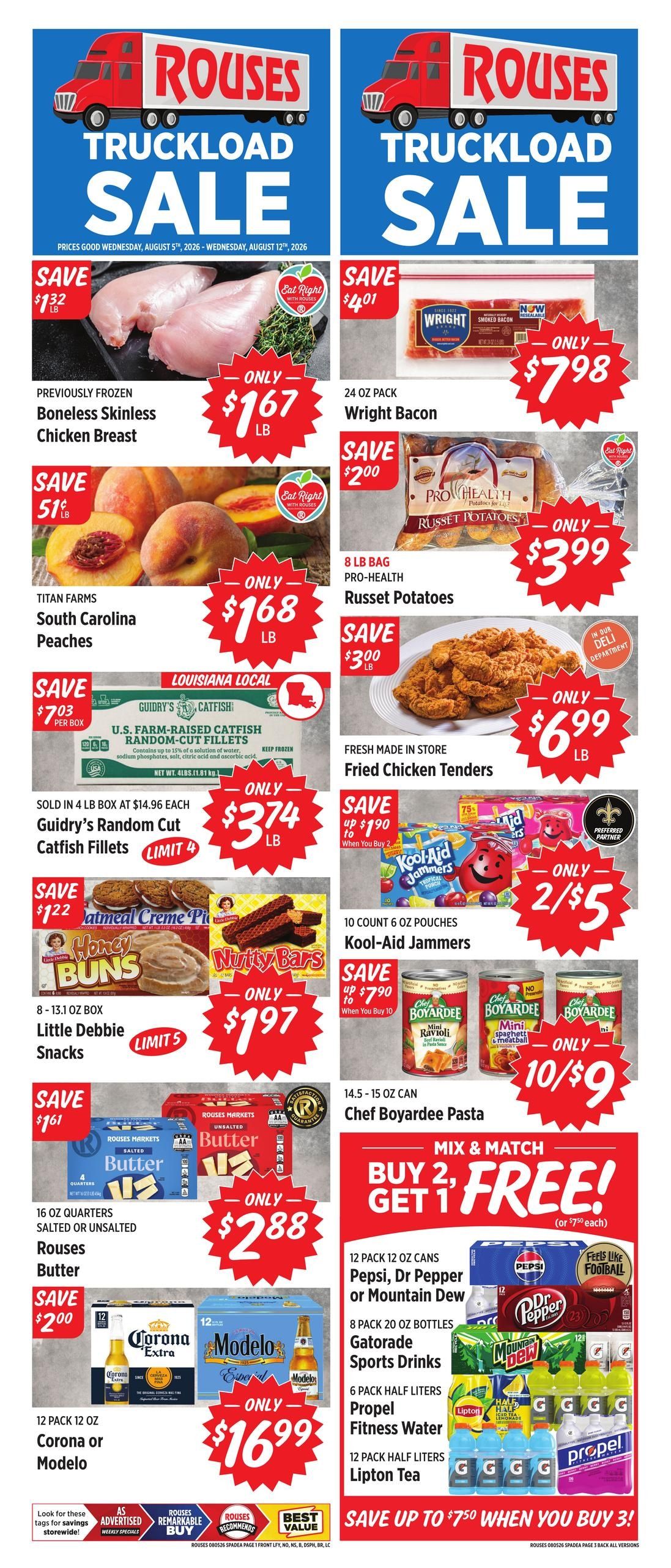Rouses Supermarkets (Baton Rouge-New Orleans Area, LA) Weekly Ad August 5 - 12, 2026