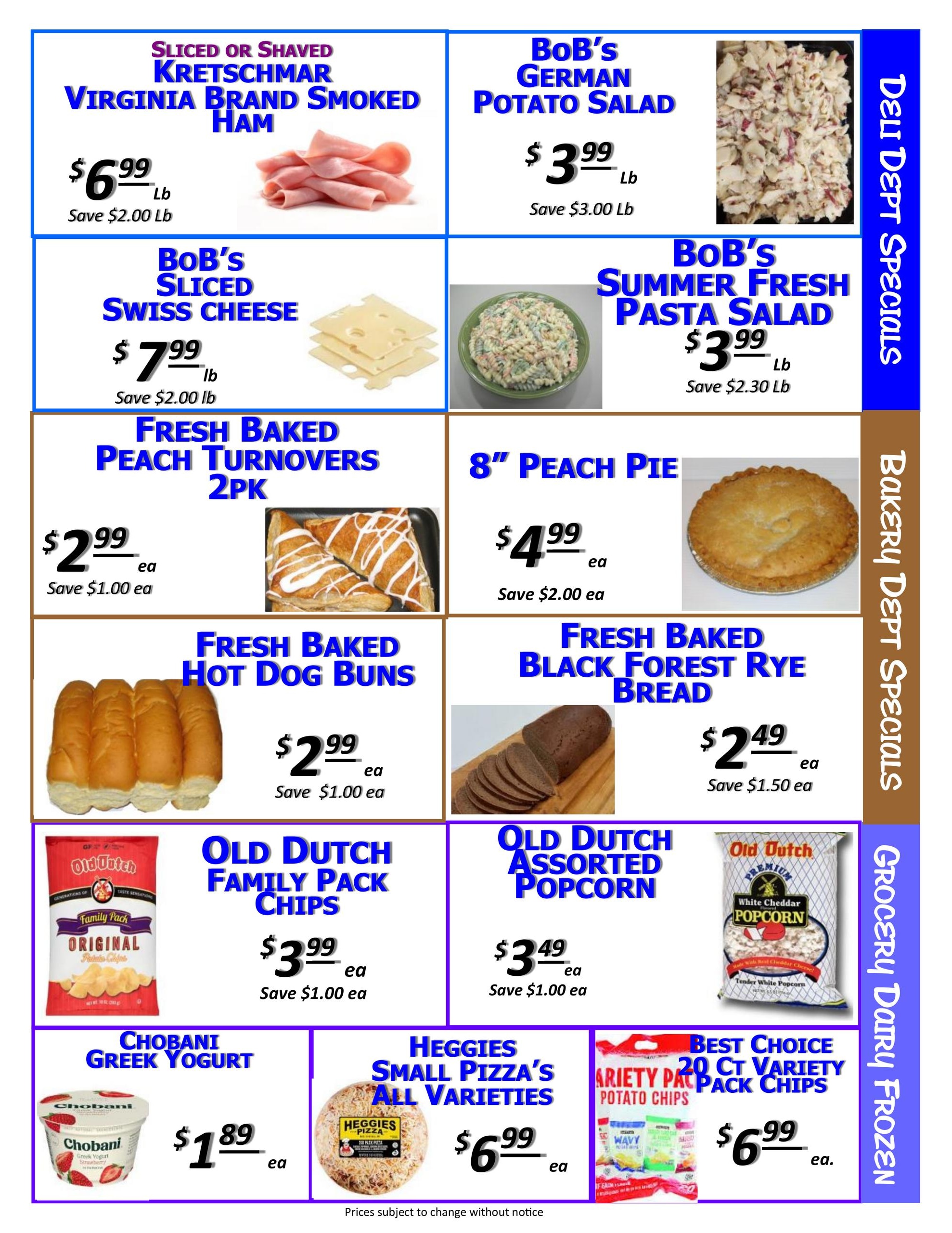 BoB's Produce Ranch Weekly Ad August 2 - 8, 2026