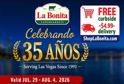La Bonita Supermarkets Weekly Ad July 29 - August 4, 2026
