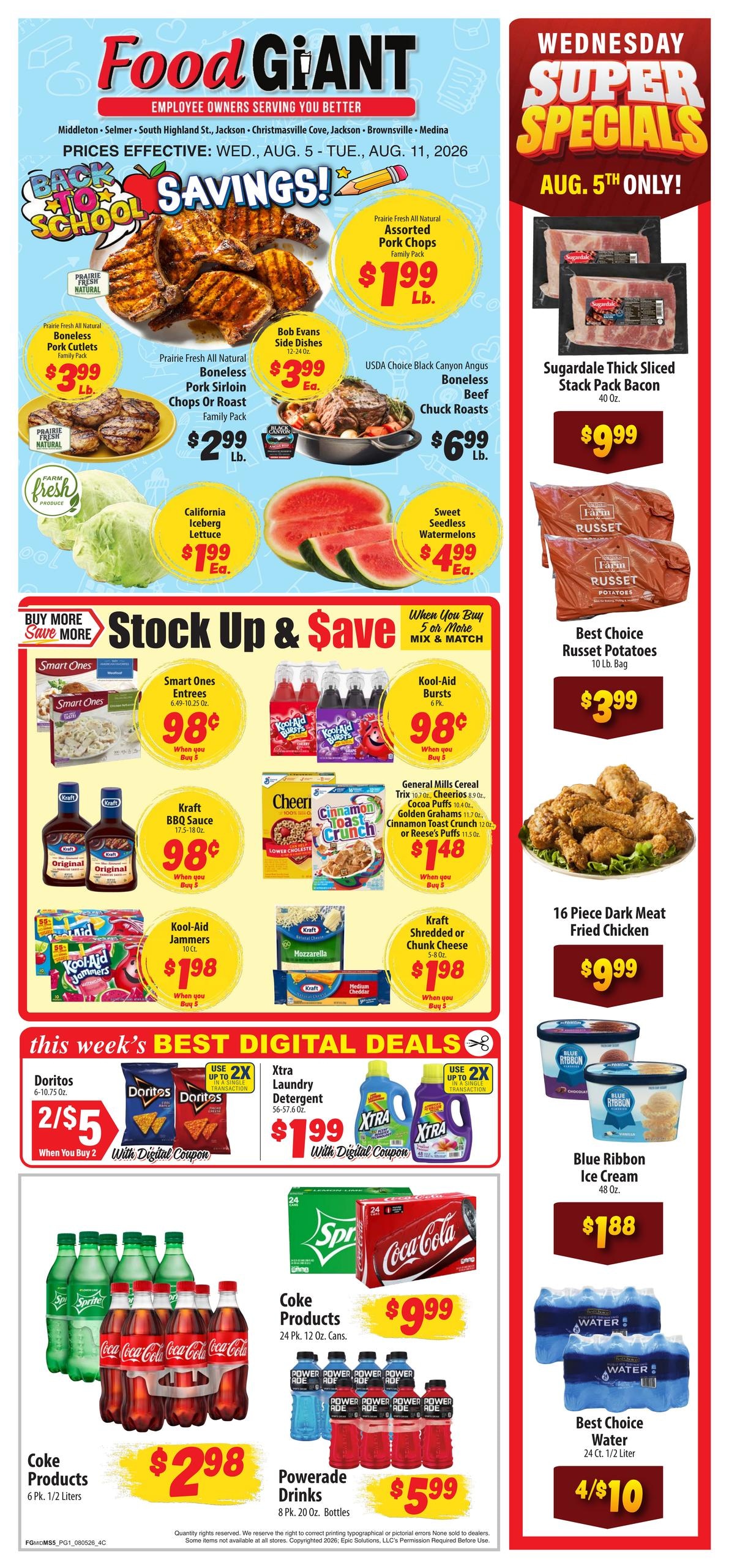 Food Giant Weekly Ad August 5 - 11, 2026