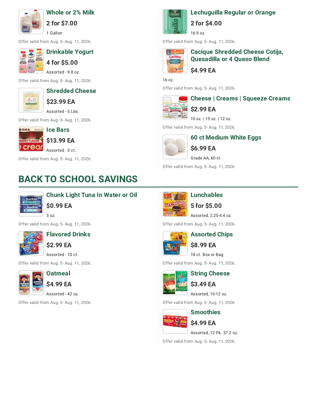 La Bonita Supermarkets Weekly Ad August 5 - 11, 2026