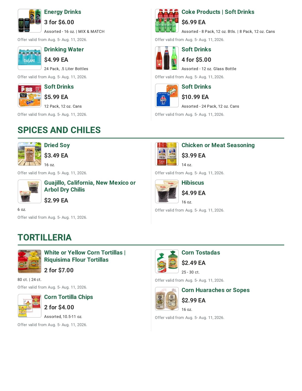 La Bonita Supermarkets Weekly Ad August 5 - 11, 2026