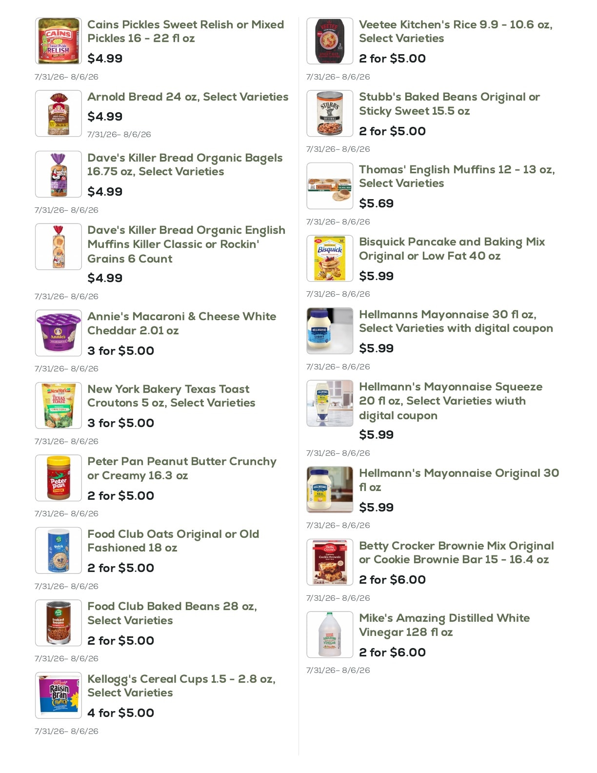 Geissler's Supermarket Weekly Ad July 31 - August 6, 2026