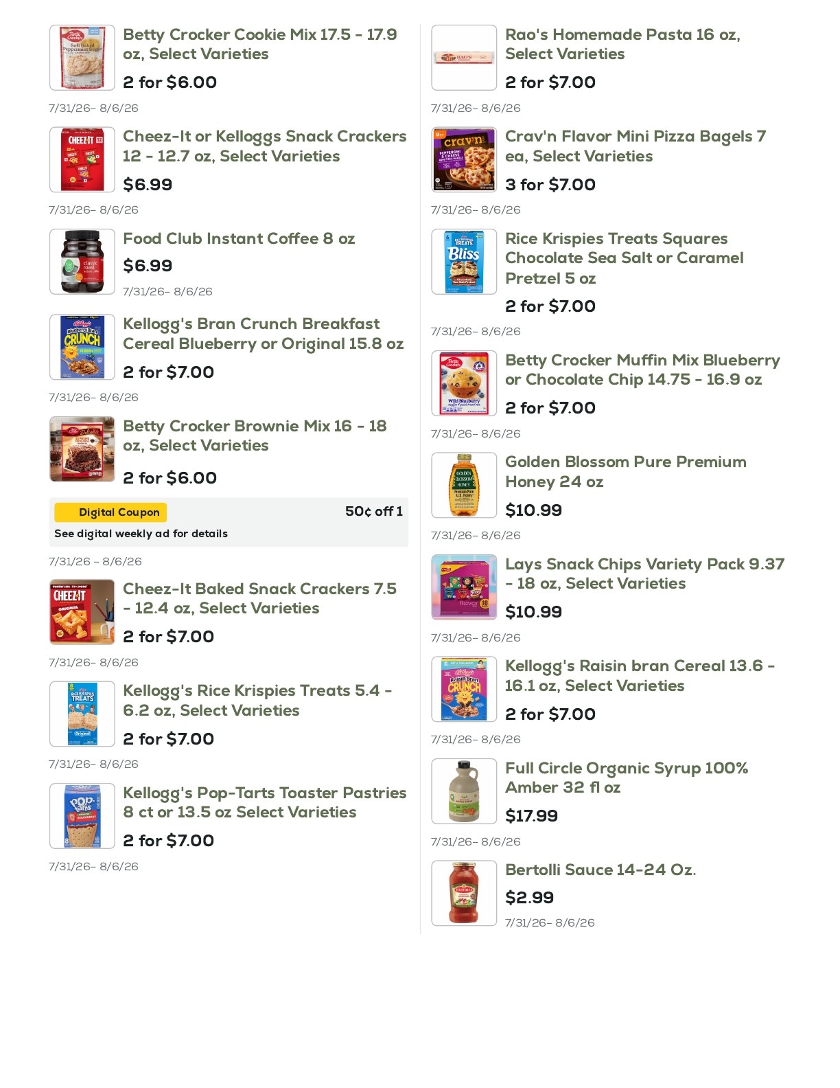 Geissler's Supermarket Weekly Ad July 31 - August 6, 2026