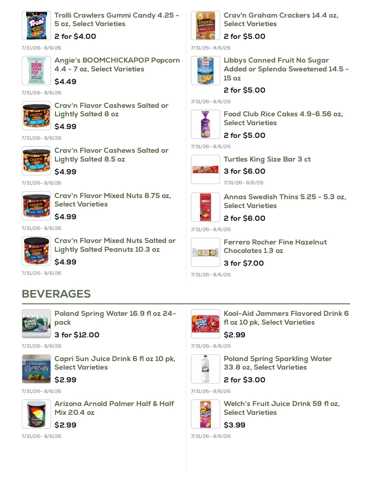 Geissler's Supermarket Weekly Ad July 31 - August 6, 2026
