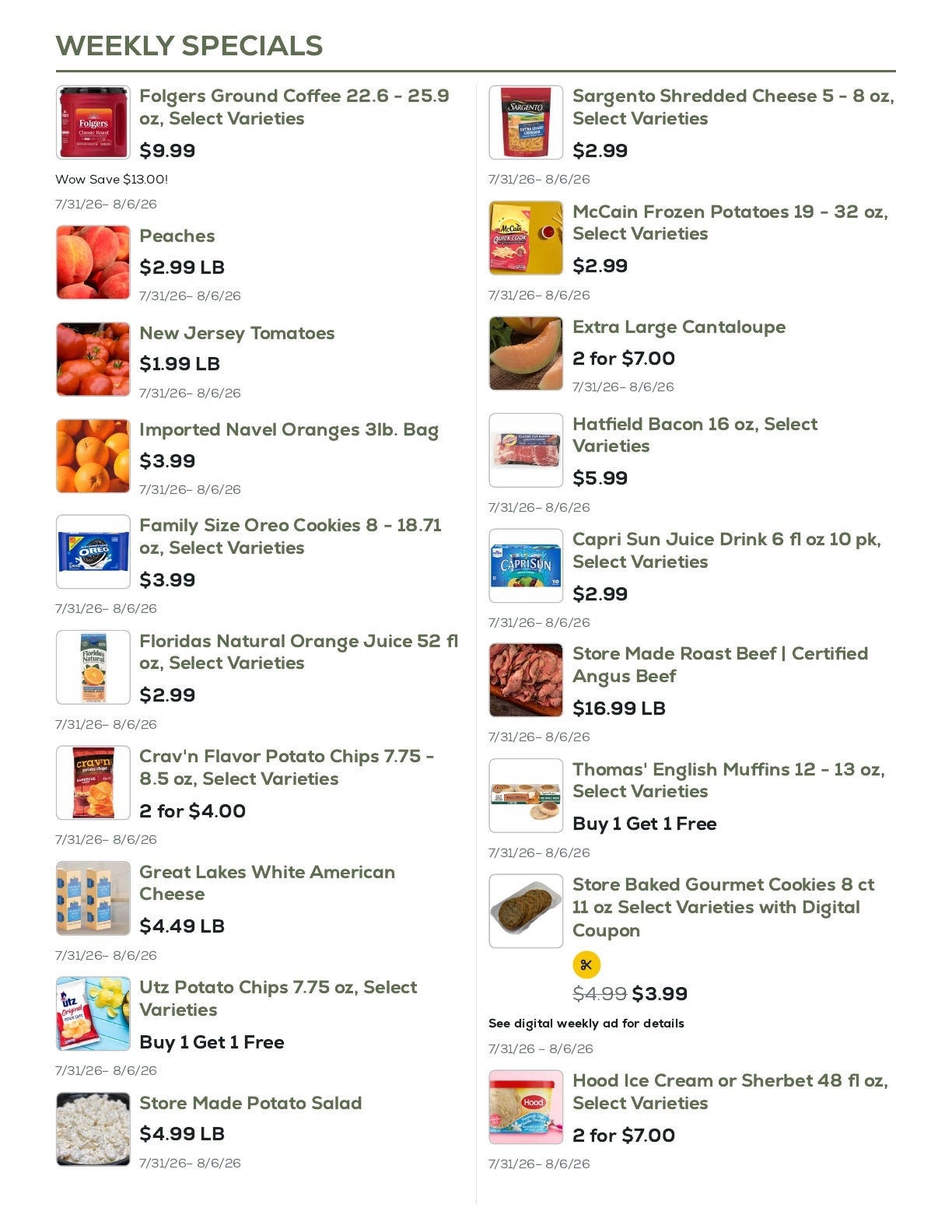 Geissler's Supermarket Weekly Ad July 31 - August 6, 2026