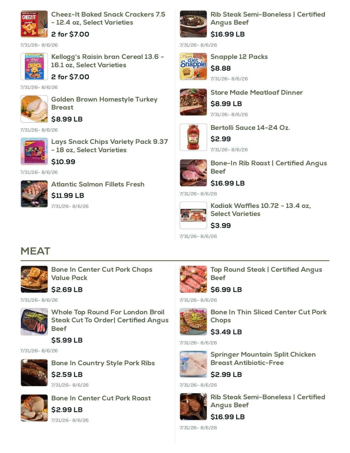 Geissler's Supermarket Weekly Ad July 31 - August 6, 2026