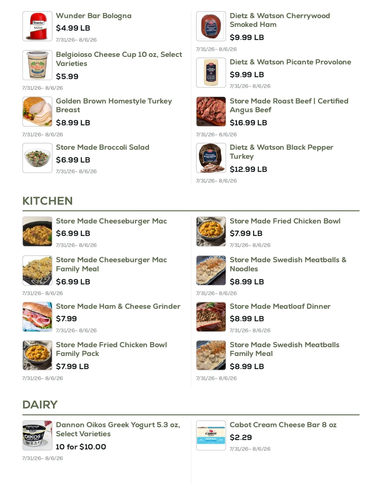 Geissler's Supermarket Weekly Ad July 31 - August 6, 2026