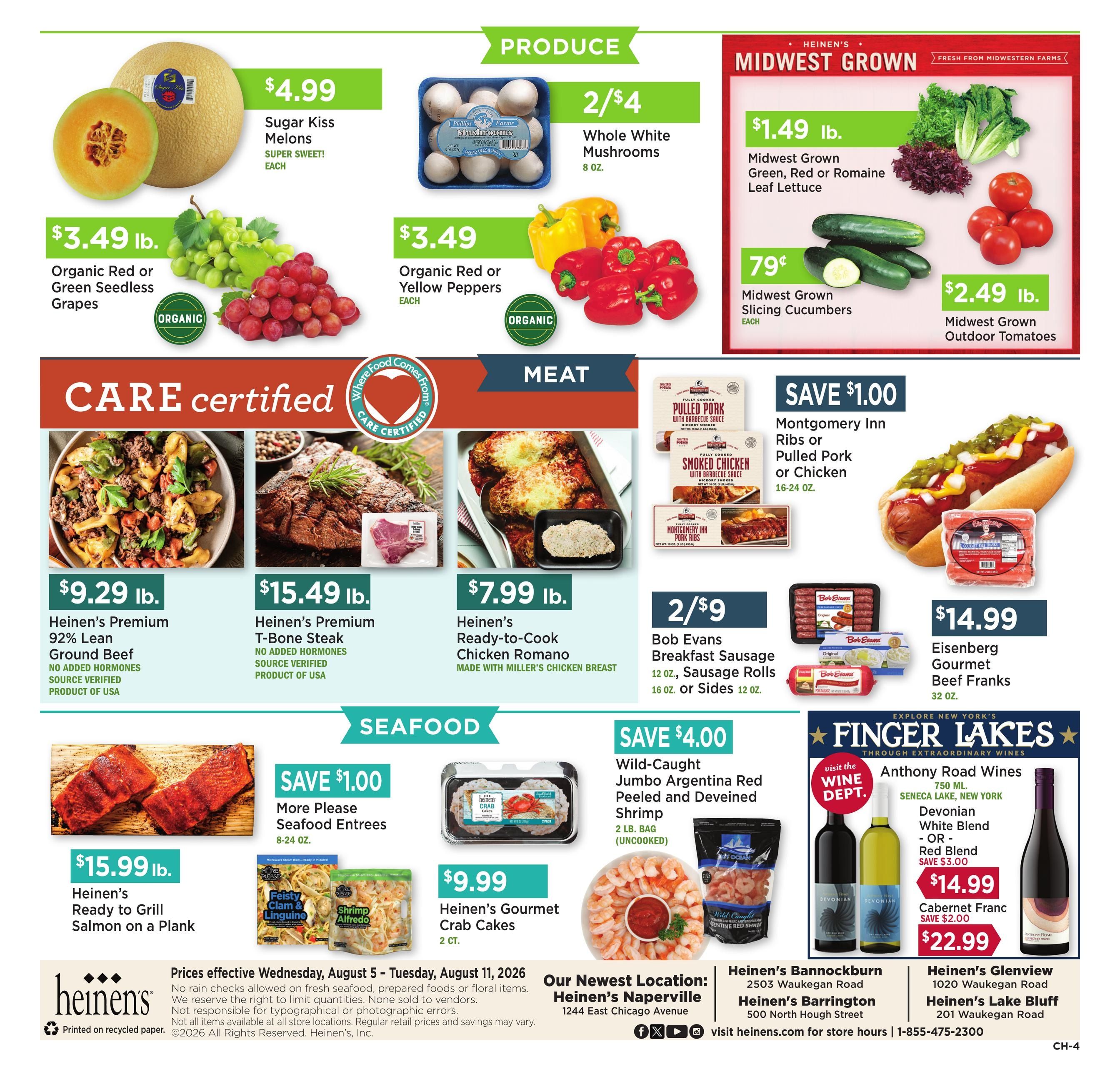 Heinen's Grocery Store (Chicago–Wheaton Area, IL) Weekly Ad August 5 - 11, 2026