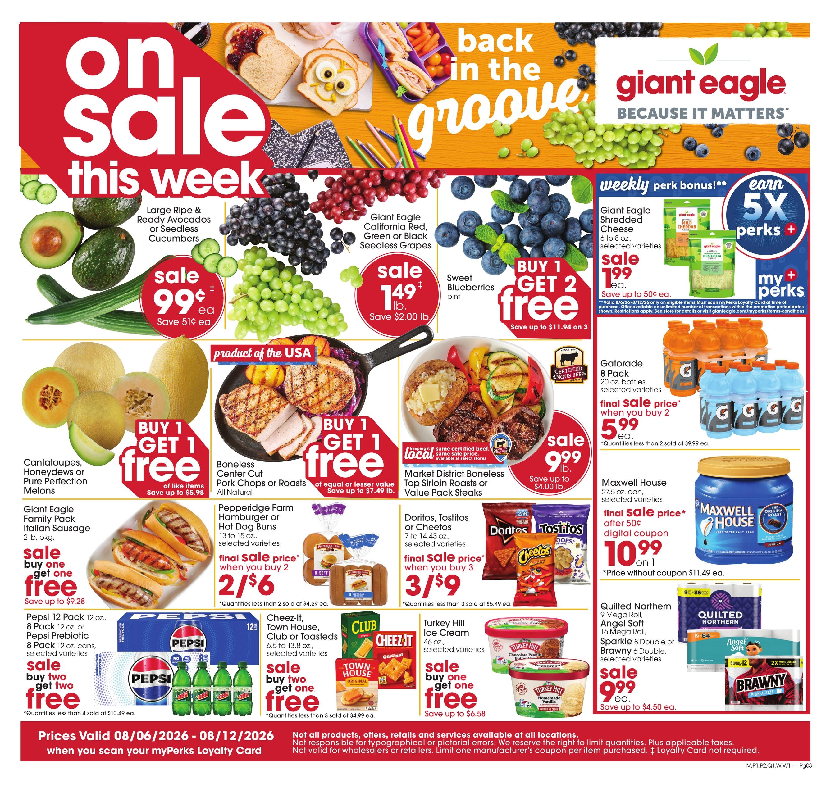 Giant Eagle (MD, VA, WV) Weekly Ad August 6 - 12, 2026