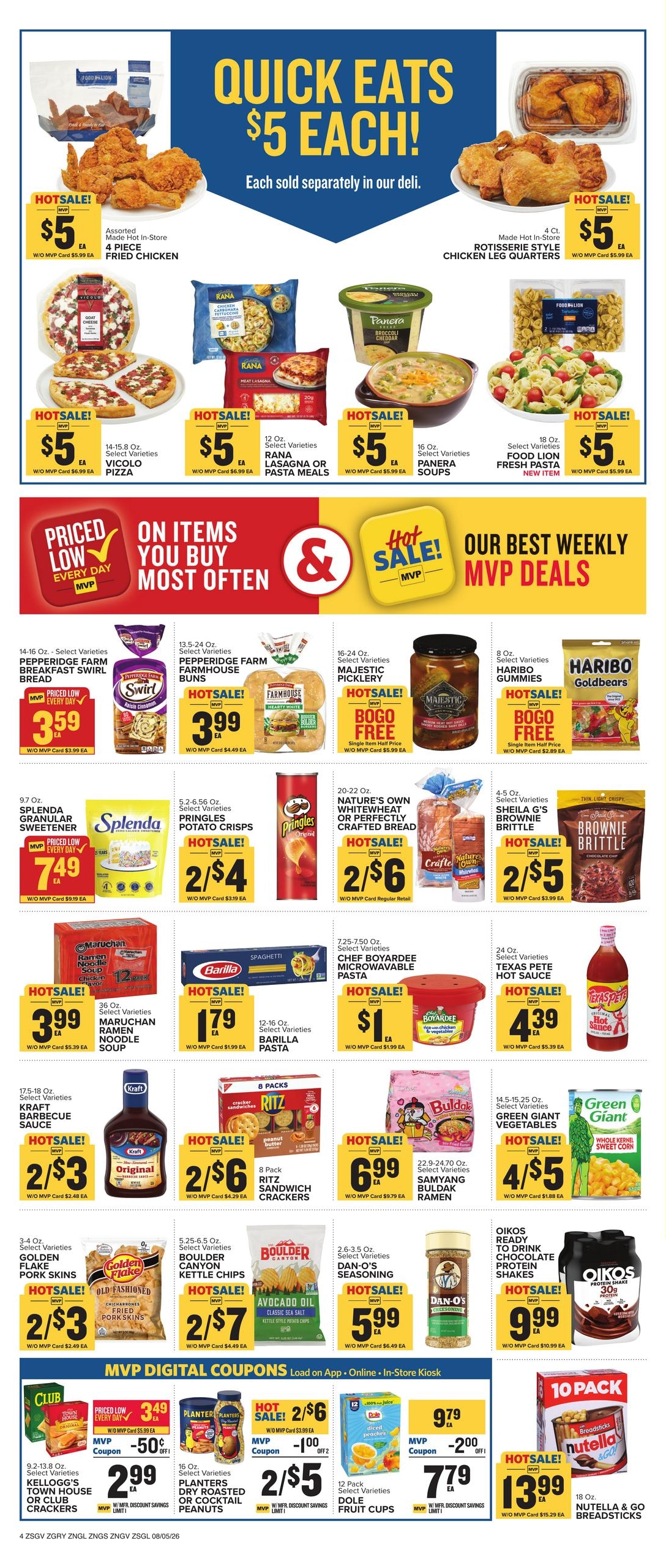 Food Lion (Greenville–Conestee Area, SC) Weekly Ad August 5 - 11, 2026