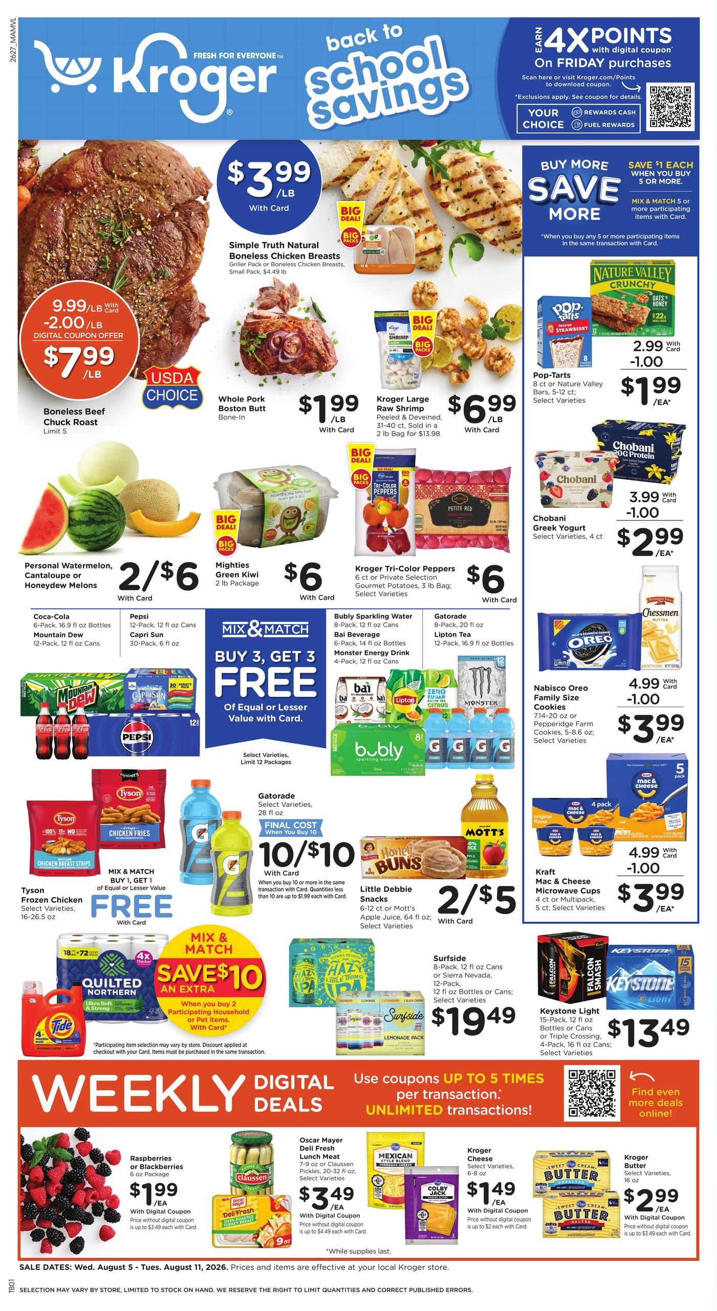Kroger (Martinsville Area, VA) Weekly Ad August 5 - 11, 2026