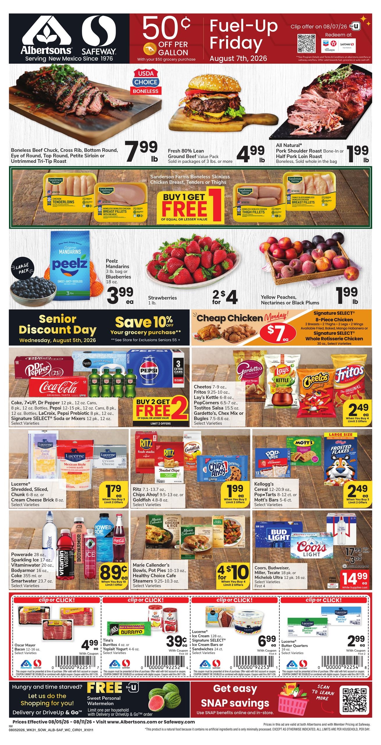 Safeway (Gallup–Rehoboth Area, NM) Weekly Ad August 5 - 11, 2026