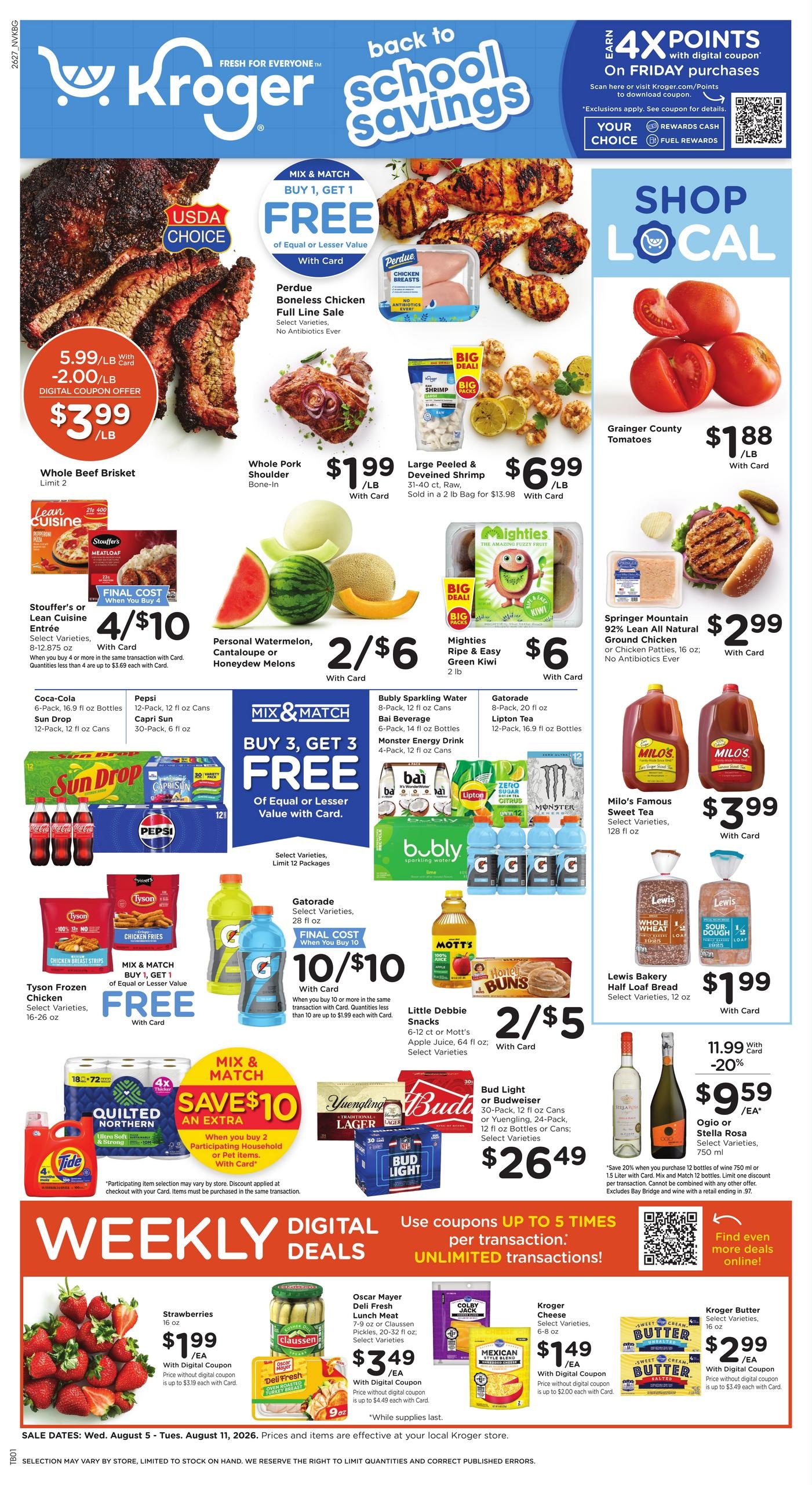 Kroger (Scottsville–Bowling Green Area, KY) Weekly Ad August 5 - 11, 2026