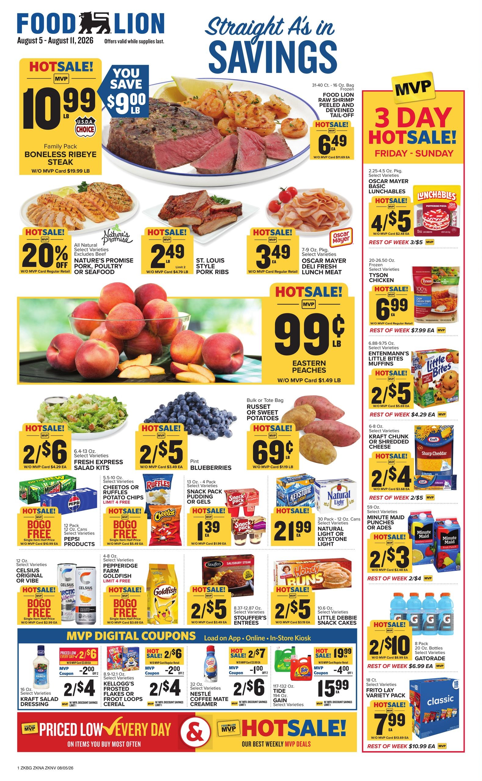 Food Lion (Scottsville–Bowling Green Area, KY) Weekly Ad August 5 - 11, 2026