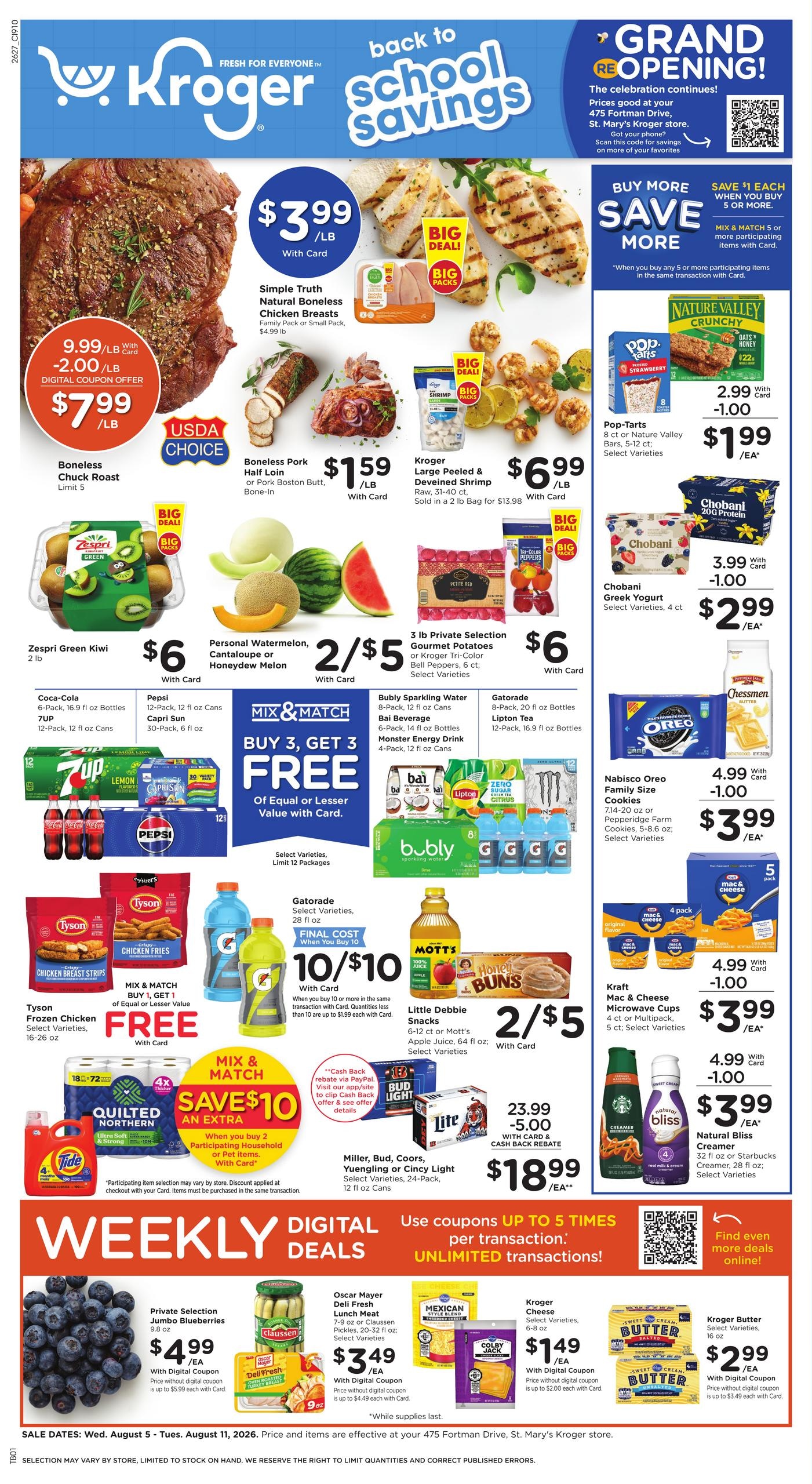 Kroger (Lima-Van Wert Area, OH) Weekly Ad August 5 - 11, 2026