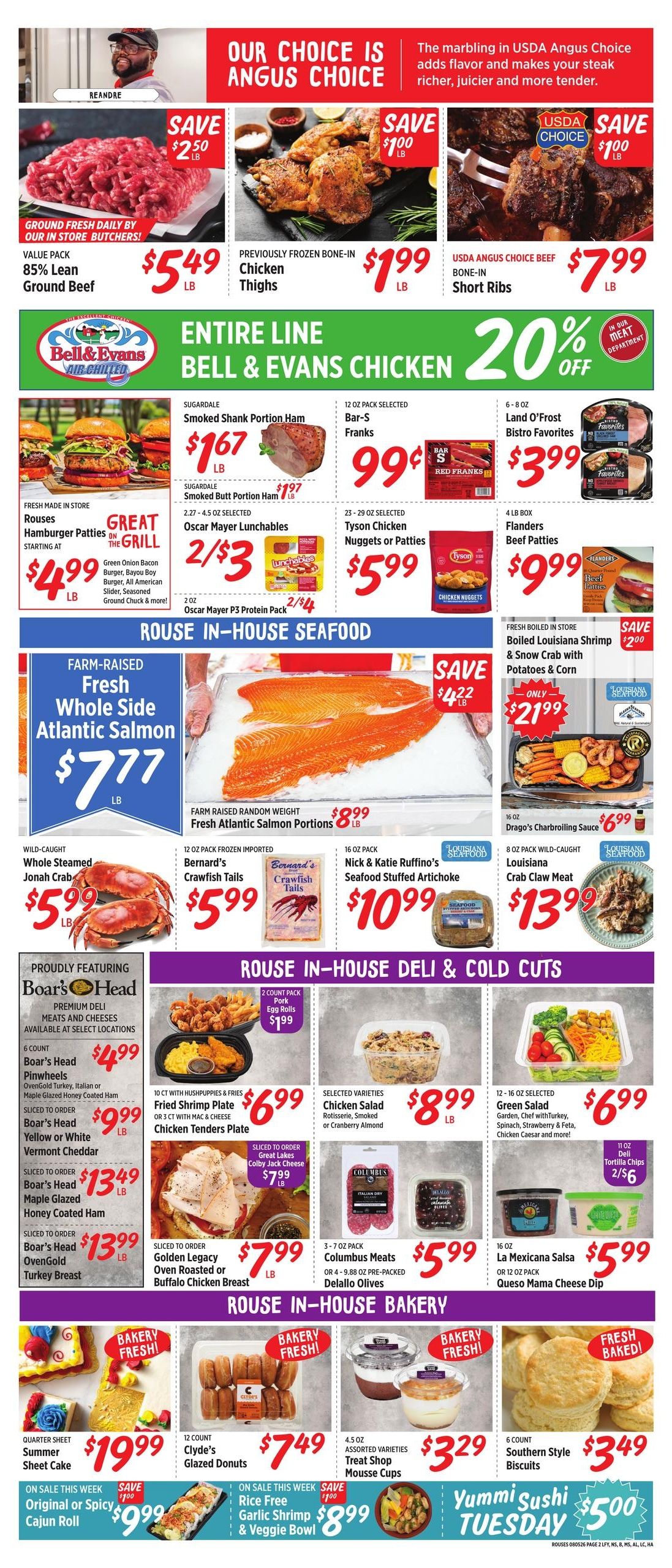 Rouses Supermarkets (Hattiesburg Area, MS) Weekly Ad August 5 - 12, 2026